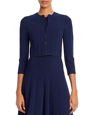 Narciso Rodriguez Cropped Zip-front Knit Cardigan