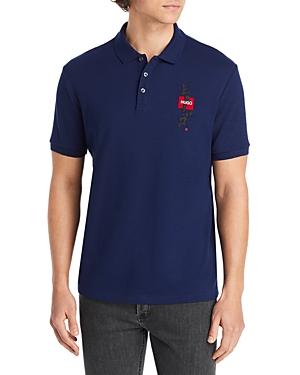 Hugo Dakame Cotton Logo Embroidered Regular Fit Polo Shirt