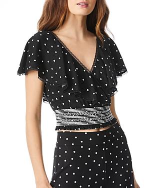 Alice And Olivia Reese Ruffled Top