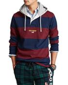 Polo Ralph Lauren Polo Sport Cotton Blend Stripe Classic Fit Hooded Rugby Shirt