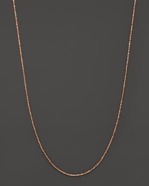 14k Rose Gold Criss Cross Chain Necklace, 18
