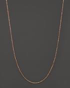 14k Rose Gold Criss Cross Chain Necklace, 18