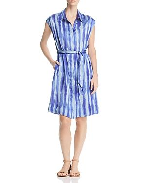 Kenneth Cole Tie-dye Stripe Shirt Dress