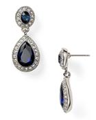 Carolee Pave Stone Double Drop Earrings