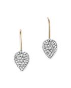 Adina Reyter Sterling Silver And 14k Yellow Gold Pave Diamond Teardrop Earrings