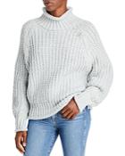 En Saison Ribbed Knit Turtleneck Sweater