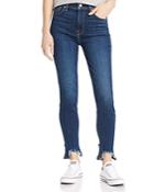 7 For All Mankind Step-hem Distressed Ankle Skinny Jeans