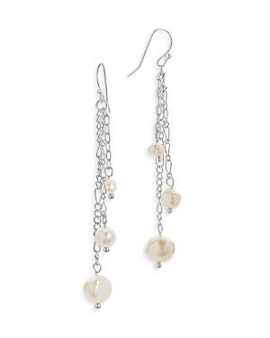 Sterling Forever Mixed Chain Link Dangle Earrings