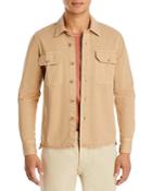 Eleventy Cotton Garment Dyed Herringbone Shirt Jacket