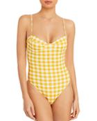 Faithfull The Brand Bea Gingham Underwire One Piece Swimsuit