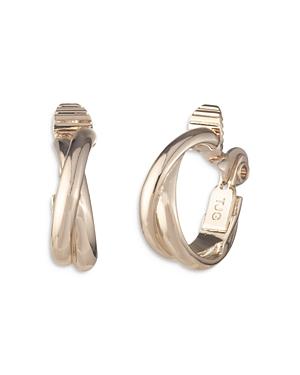 Ralph Lauren Crossover Clip On Hoop Earrings