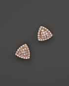 Dana Rebecca Designs 14k Rose Gold And Diamond Emily Sarah Triangle Stud Earrings