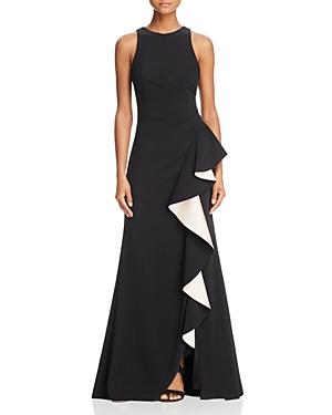Carmen Marc Valvo Infusion Ruffle Gown