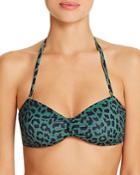 Aqua Leopard-print Bandeau Bikini Top - 100% Exclusive