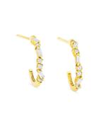 Suzanne Kalan 18k Yellow Gold Diamond Essential Hoop Earrings