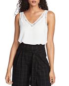 1.state Sleeveless Lace-trim Top