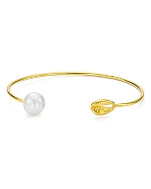 Chan Luu Cultured Freshwater Pearl Thin Cuff Bracelet