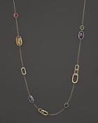 Marco Bicego 18k Gold Murano Link Mixed Stone Necklace, 36