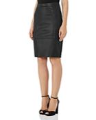 Reiss Avril Leather-front Pencil Skirt