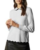 Ted Baker Scallop Detail Long-sleeve Top