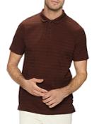 Ted Baker Fownd Cotton Blend Textured Polo