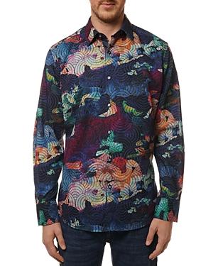 Robert Graham Sequoia Cotton Geo Print Classic Fit Button Down Shirt