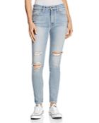 Levi's 721 High Rise Skinny Jeans In Worn And Torn