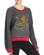 Pam & Gela Embroidered Tiger Sweatshirt