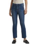 Jen 7 Straight Stretch Ankle Jeans In Wisteria