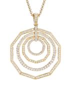David Yurman 18k Yellow Gold Stax Full Pave Pendant Necklace With Diamonds, 32