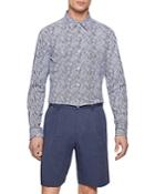 Boss Ronni Slim Fit Long Sleeve Geo Print Shirt