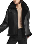 Reiss Macey Reversible Shearling Aviator Jacket
