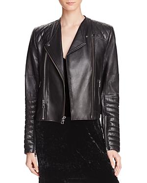 Alice + Olivia Gamma Quilted Leather Biker Jacket