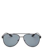 Prada Men's Linea Rossa Polarized Brow Bar Aviator Sunglasses, 56mm