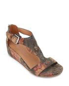 Gentle Souls By Kenneth Cole Women's Gisele Floral Print Wedge Sandals