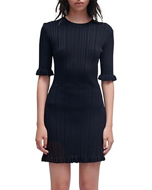 Maje Rochasse Ribbed Mini Dress