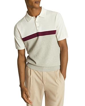 Reiss Christie Slim Fit Multi Textured Polo Shirt