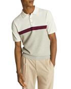 Reiss Christie Slim Fit Multi Textured Polo Shirt