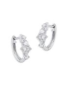 Bloomingdale's Diamond Hoop Earrings In 14k White Gold, 0.75 Ct. T.w. - 100% Exclusive