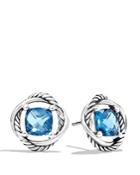 David Yurman Infinity Earrings With Hampton Blue Topaz