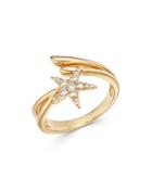 Bloomingdale's Diamond Shooting Star Bypass Ring In 14k Yellow Gold, 0.20 Ct. T.w. - 100% Exclusive