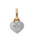Links Of London Mini Pave Diamond Heart Charm