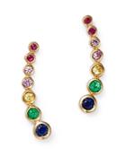 Bloomingdale's Rainbow Sapphire Ear Climber In 14k Yellow Gold - 100% Exclusive