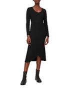Whistles Jersey Knit Faux Wrap Ballet Midi Dress