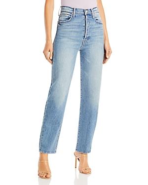 Mother The Curbside Straight Leg Ankle Jeans In Secret Sister