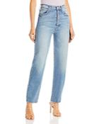 Mother The Curbside Straight Leg Ankle Jeans In Secret Sister