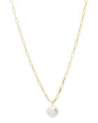 Gorjana Reese 18k Gold-plated Cultured Freshwater Pearl Large Link Pendant Necklace, 18