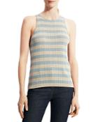Theory Classic Striped Wool Sleeveless Top