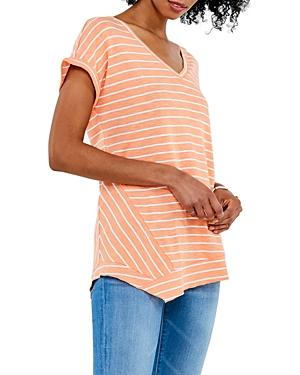 Nzt Nic+zoe Striped Asymmetric Tee