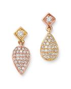 Bloomingdale's Diamond Mismatched Drop Earrings In 14k Rose & Yellow Gold, 0.37 Ct. T.w. - 100% Exclusive